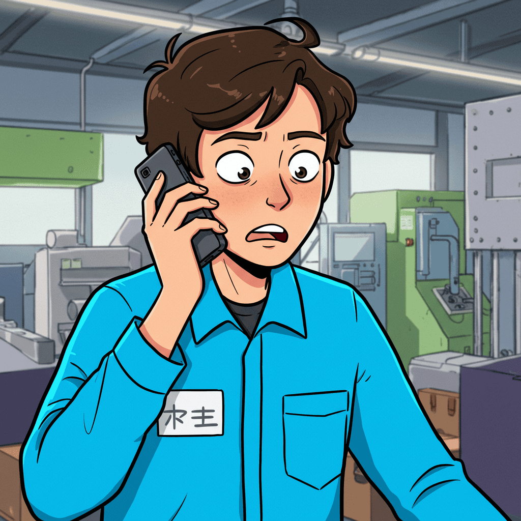 a boy calling